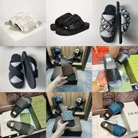 DIOR Alpha Oblique print flat slip-on anti-wear flip-flops-2944  